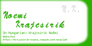 noemi krajcsirik business card