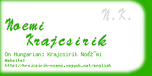 noemi krajcsirik business card